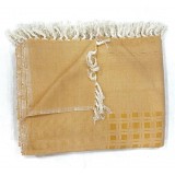 Mustard Multi Treadle Weave Handwoven Cotton Blanket
