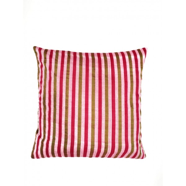 Hand Woven Candy Striped Cushion Cover