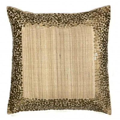 Ahimsa Silk Embroidered Cushion Cover