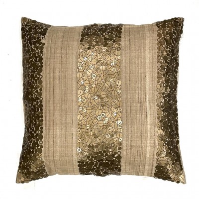 Ahimsa Silk Embroidered Cushion Cover