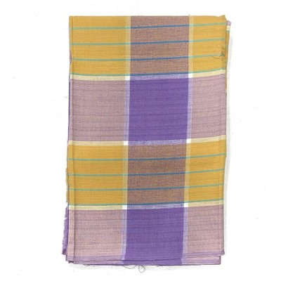 Yellow & Purple Checks Handwoven Cotton Tablecloth