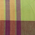 Brown with Orange & Purple Striped Handwoven Cotton Tablecloth