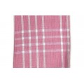 Pink checks handwoven cotton waffle weave towel