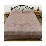 Handwoven Cotton Striped Double Bedsheet with Pillow Cover