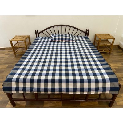 Handwoven Single Bedsheet with Pillow Cover