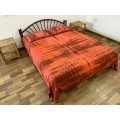 Hand Tie Dyed Hand Woven Double Bedsheet with Pillow Covers