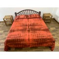 Hand Tie Dyed Hand Woven Double Bedsheet with Pillow Covers