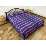 Hand Tie Dyed Hand Woven Double Bedsheet with Pillow Covers