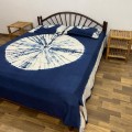 Hand Tie Dyed Hand Woven Double Bedsheet with Pillow Covers