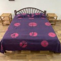 Hand Tie Dyed Hand Woven Double Bedsheet with Pillow Covers