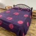 Hand Tie Dyed Hand Woven Double Bedsheet with Pillow Covers