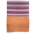 Green with Orange & Purple Striped Handwoven Cotton Tablecloth