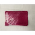 Tie Dye Pillow Cover with Plain White Handwoven Bed Sheet_TDSB02