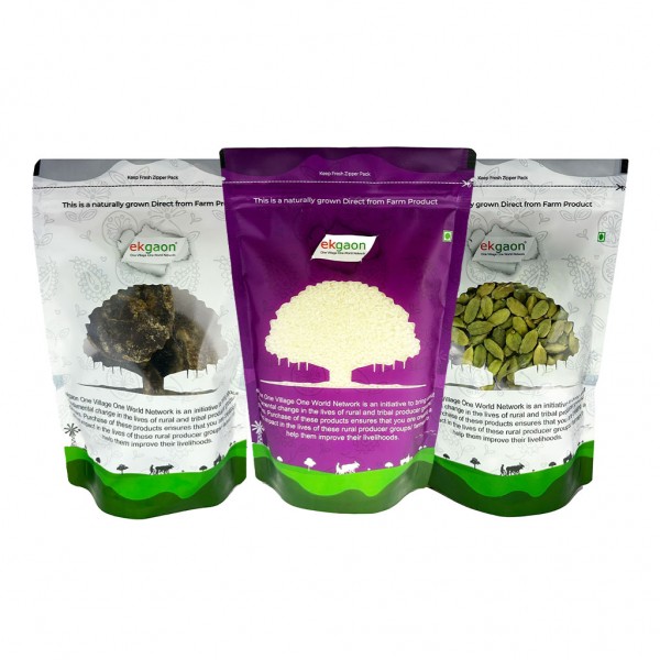 Sankranti Combo (Premium Aromatic Rice 1kg , Cardamom - Eliachi 50g , Dates Palm Jaggery)500g